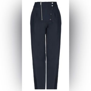 NWT CALVIN KLEIN 205W39NYC Midnight Blue Navy Luxury Work Wear Trouser Pants 4US